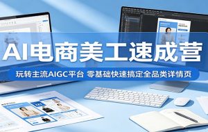 AI电商美工速成营：玩转主流AIGC平台，零基础快速搞定全品类详情页