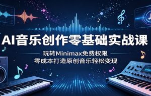 AI音乐创作零基础实战课：玩转Minimax免费权限，零成本打造原创音乐轻松变现