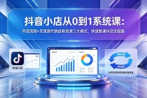 抖音小店从0到1系统课:开店流程+无货源代销自有货源三大模式,快速跑通抖店全链路
