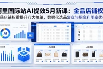 阿里国际站AI提效5月新课:金品店铺权重提升八大榜单,数据化选品复盘与橱窗利用率优化