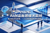 2026 AI 创富新思维火箭班:某大佬3天私房课,一人公司实体获客商机洞察