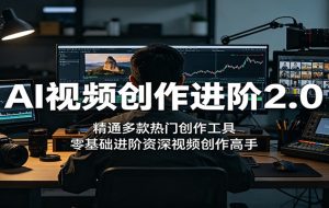 AI视频创作进阶2.0:精通多款热门创作工具,零基础进阶资深视频创作高手
