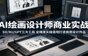 AI绘画设计师商业实战：SD/MJ/GPT三大工具，全维度实操落地打造商用设计作品