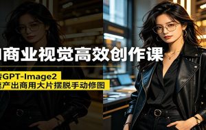 AI商业视觉高效创作课：玩转GPT-Image2，极速产出商用大片摆脱手动修图