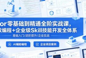 Cursor零基础到精通全阶实战课,AI高效编程+企业级Skill技能开发全体系
