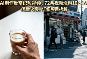 AI制作反常识短视频,72条视频涨粉102.4W,流量火爆,详细项目拆解