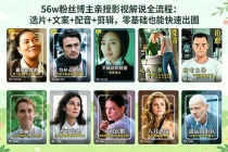 56万粉丝博主亲授影视解说全流程：选片+文案+配音+剪辑，零基础也能快速出圈