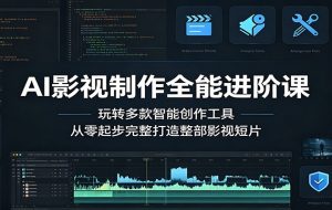 AI影视制作全能进阶课:玩转多款智能创作工具,从零起步完整打造整部影视短片