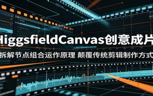 HiggsfieldCanvas创意成片:拆解节点组合运作原理,颠覆传统剪辑制作方式