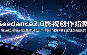 Seedance2.0影视创作指南:贯通动漫短剧商业影片创作,洞悉AI影视行业发展新趋势