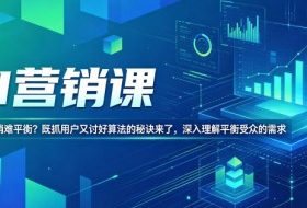 AI营销课,AI时代营销难平衡?既抓用户又讨好算法的秘诀来了,深入理解平衡受众的需求【原创双语字幕】