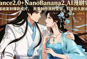 Seedance2.0+NanoBanana2 AI漫剧实战课，零基础复刻爆款成片涨粉变现，打造长久副业收益