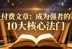 付费文章：成为强者的10大核心法门