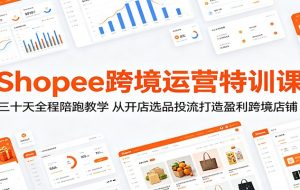 Shopee跨境运营特训课:三十天全程陪跑教学,从开店选品投流打造盈利跨境店铺
