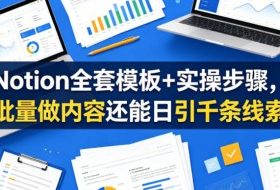 Notion全套模板+实操步骤，批量做内容还能日引千条线索【原创双语字幕】
