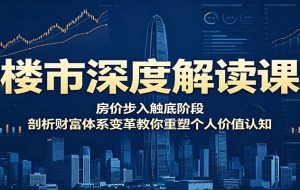 楼市深度解读课:房价步入触底阶段,剖析财富体系变革教你重塑个人价值认知
