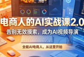 电商人的AI实战课2.0，告别无效摸索，成为AI视频导演，全能AI电商人，从这里开始