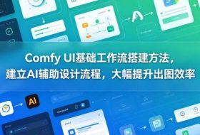 Comfy UI基础工作流搭建方法，建立AI辅助设计流程，大幅提升出图效率