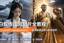 白蛇传-国风短片全教程！ChatGPT+Seedance2.0，一套课跑通古风AI影视创作