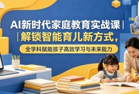 AI新时代家庭教育实战课｜解锁智能育儿新方式，全学科赋能孩子高效学习与未来能力