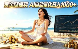 黄金随便买?AI自动外汇量化交易 在家当皇帝 日入1000+