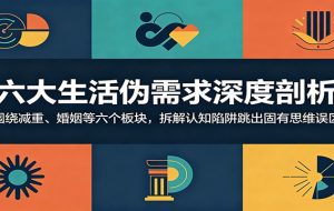 六大生活伪需求深度剖析:围绕减重、婚姻等六个板块,拆解认知陷阱跳出固有思维误区