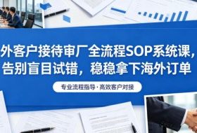 外客户接待审厂全流程SOP系统课，告别盲目试错，稳稳拿下海外订单