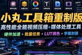 小丸工具箱重制版–高性能全能视频压缩+媒体处理工具｜硬件加速+批量任务+LUT调色+字幕封装