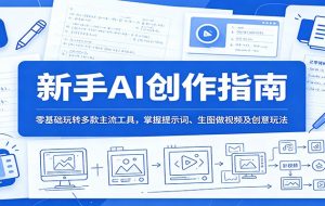 新手AI创作指南:零基础玩转多款主流工具,掌握提示词、生图做视频及创意玩法