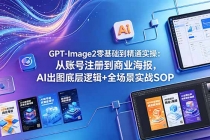 GPT-Image2零基础到精通实操:从账号注册到商业海报,AI出图底层逻辑+全场景实战SOP