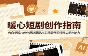 AI短视频创作实战课:活用AI工具与剪辑技巧,手把手教口播短剧创意视频创作
