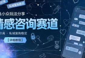 闲鱼小众玩法分享，情感咨询赛道，客单价高，私域复购稳定【详细教程】