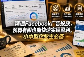 精通Facebook广告投放，预算有限也能快速实现盈利，小中型企业主必备【原创双语字幕】