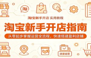 淘宝新手开店指南：从零起步掌握运营全流程，快速搭建盈利店铺