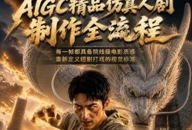 AIGC精品仿真人剧豢龙人全流程制作解析2026,国风仿真人创作+打斗剧情+人设编排,一站式AI短剧入门