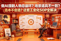 做AI漫剧人物总崩坏？场景道具不一致？选本不会选？这套工业化SOP全解决 (更新)