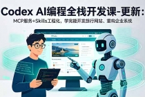 Codex AI编程全栈开发课-更新：MCP服务+Skills工程化，学完能开发旅行网站、重构企业系统