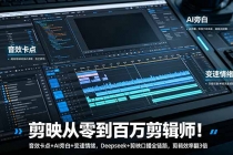 剪映从零到百万剪辑师!音效卡点+AI旁白+变速情绪,Deepseek+剪映口播全链路,剪辑效率翻3倍
