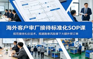 海外客户审厂接待标准化SOP课：规范接待礼仪话术，规避跑单风险拿下大额外贸订单