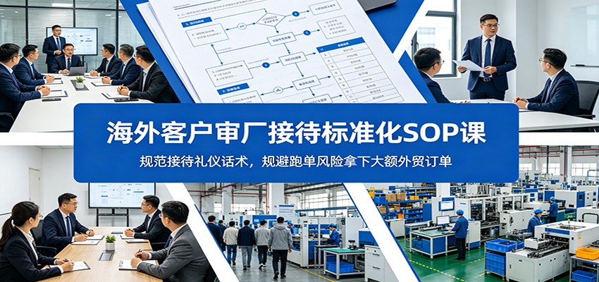 海外客户审厂接待标准化SOP课:规范接待礼仪话术,规避跑单风险拿下大额外贸订单 海外客户审厂接待标准化SOP课:规范接待礼仪话术,规避跑单风险拿下大额外贸订单
