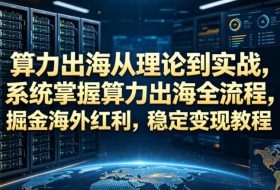 算力出海从理论到实战，系统掌握算力出海全流程，掘金海外红利，稳定变现教程