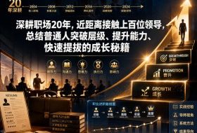 付费文章：深耕职场20年，近距离接触上百位领导，总结普通人突破层级、提升能力、快速提拔的成长秘籍（全网独家干货）