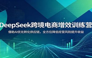 DeepSeek跨境电商增效训练营：借助AI优化转化供应链，全方位降低经营风险提升收益