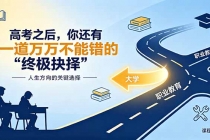 付费文章：高考之后，你还有一道万万不能错的“终极抉择”