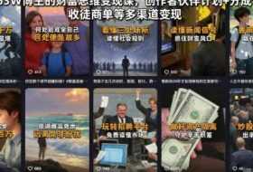 抖音63W博主的财富思维变现课，创作者伙伴计划+分成计划+收徒商单等多渠道变现