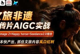 文旅非遗宣传片AIGC实战，GPT image 2+Happy horse+Seedance2.0组合，低成本快产出，抓住文旅内容风口红利