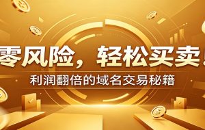 零风险域名交易实战秘籍:新手安全买卖教学,选品定价谈判实现收益翻倍