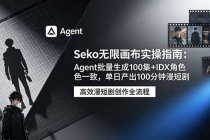 Seko无限画布实操指南:Agent批量生成100集+IDX角色一致,单日产出100分钟漫短剧