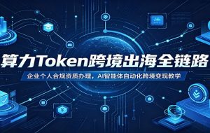 算力Token跨境出海全链路:企业个人合规资质办理,AI智能体自动化跨境变现教学
