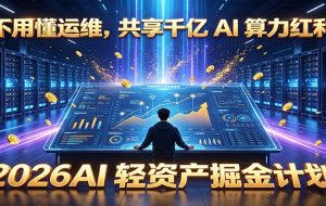 不用懂运维，共享千亿 AI 算力红利，2026AI 轻资产掘金计划